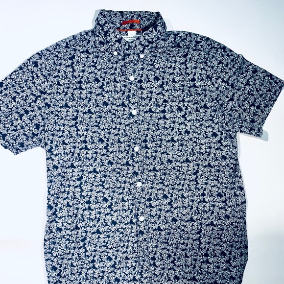 Denim & Flower Other - Denim & Flower Size M Blue & White Slim Fit Shirt